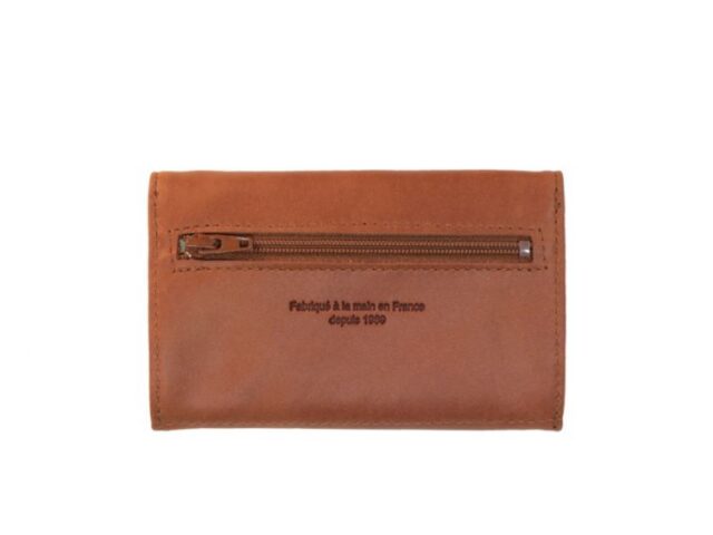 La Guêpe - Petite Maroquinerie - Porte monnaie en cuir fauve - B27