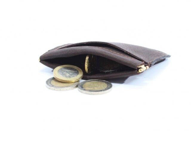 La Guêpe - Petite Maroquinerie - Porte-monnaie en cuir marron "Clap" - 431