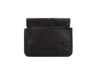 Porte-monnaie en cuir marron “Clap” – 431 par la marque La Guêpe La Guêpe - Porte-monnaie en cuir marron “Clap” – 431