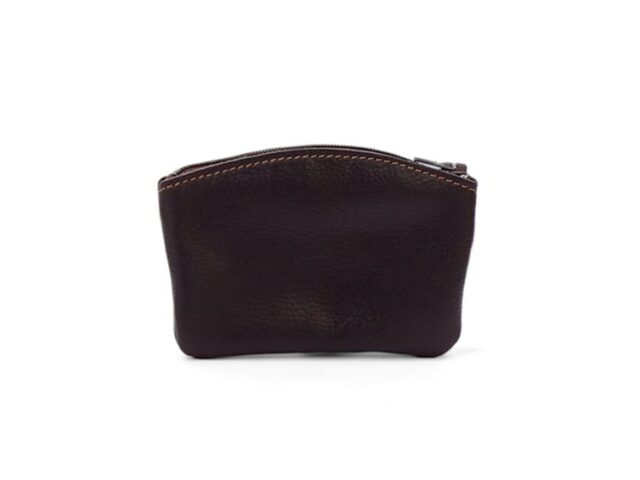 La Guêpe - Petite Maroquinerie - Porte-monnaie fermeture zippée cuir marron - 204