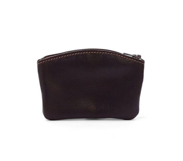 La Guêpe - Petite Maroquinerie - Porte-monnaie fermeture zippée cuir marron - 204