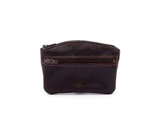 La Guêpe - Porte-monnaie fermeture zippée cuir marron  204