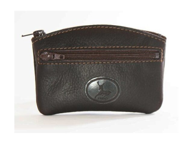 La Guêpe - Petite Maroquinerie - Porte-monnaie fermeture zippée cuir marron - 204