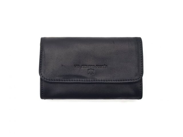 La Guêpe - Petite Maroquinerie - Porte monnaie en cuir noir - B27