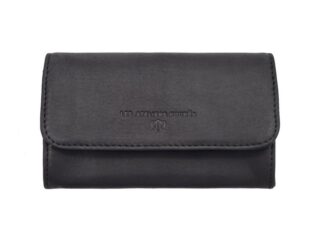 La Guêpe - Porte monnaie en cuir noir  B27