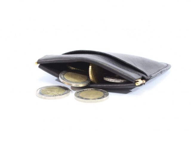 La Guêpe - Petite Maroquinerie - Porte-monnaie en cuir noir "Clap" - 431