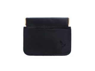 La Guêpe - Porte-monnaie en cuir noir “Clap” – 431