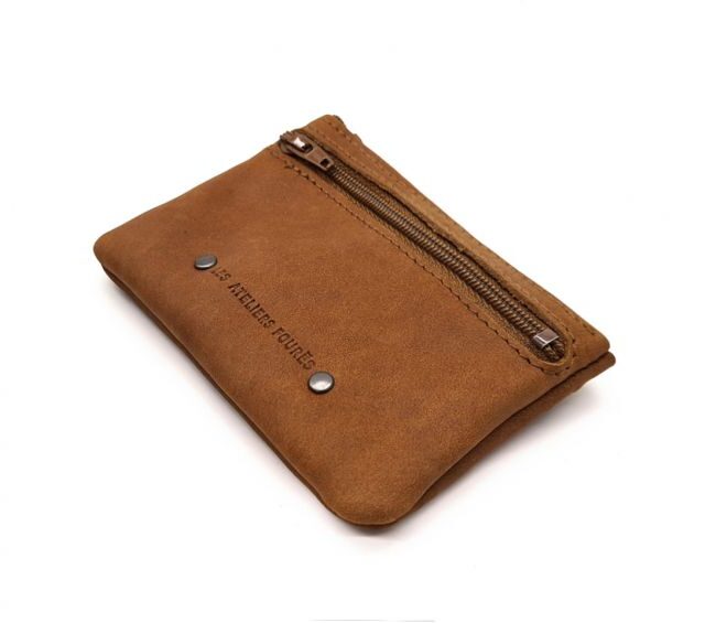 La Guêpe - Petite Maroquinerie - Porte monnaie et carte en cuir fauve - 9106