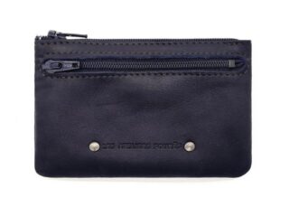 La Guêpe - Porte monnaie et carte en cuir marine  9106