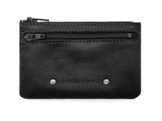 La Guêpe - Porte monnaie et carte en cuir noir  9106