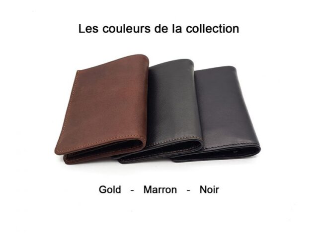 La Guêpe - Petite Maroquinerie - Porte-monnaie "fer à cheval" cuir gold - 702