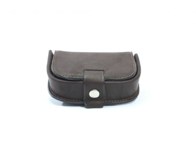 La Guêpe - Petite Maroquinerie - Porte-monnaie "fer à cheval" cuir marron - 702