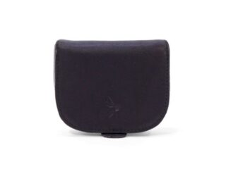 La Guêpe - Porte-monnaie fer à cheval cuir noir toucher bougie  702