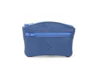 La Guêpe - Porte-monnaie fermeture zippée en cuir bleu de prusse – 204