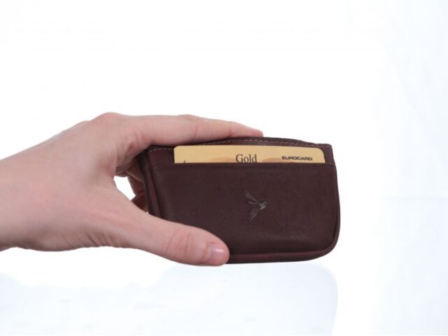 La Guêpe - Petite Maroquinerie - Porte-monnaie fermeture zippée cuir gold - 203