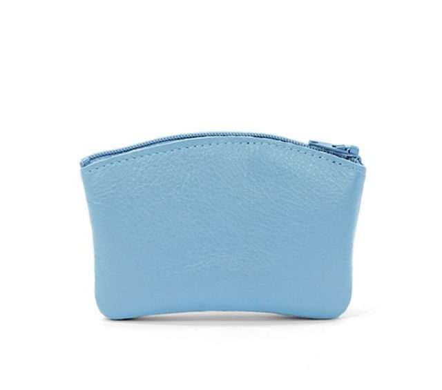 La Guêpe - Petite Maroquinerie - Porte-monnaie fermeture zippée en cuir azur - 204