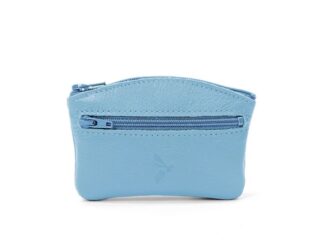 La Guêpe - Porte-monnaie fermeture zippée en cuir azur – 204