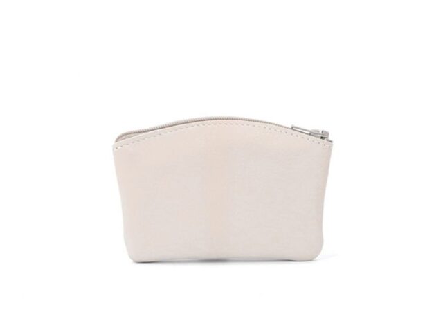 La Guêpe - Petite Maroquinerie - Porte-monnaie fermeture zippée en cuir beige - 204