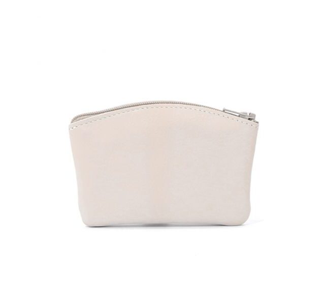 La Guêpe - Petite Maroquinerie - Porte-monnaie fermeture zippée en cuir beige - 204