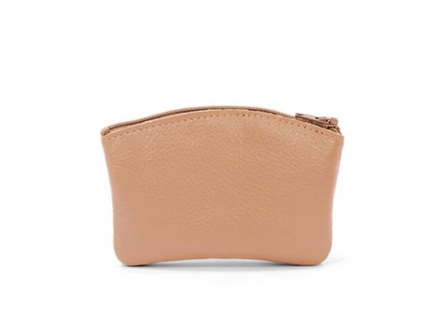 La Guêpe - Petite Maroquinerie - Porte-monnaie fermeture zippée en cuir caramel - 204