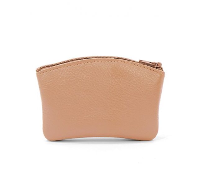 La Guêpe - Petite Maroquinerie - Porte-monnaie fermeture zippée en cuir caramel - 204