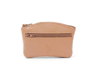 Porte-monnaie fermeture zippée en cuir caramel – 204 par la marque La Guêpe La Guêpe - Porte-monnaie fermeture zippée en cuir caramel – 204