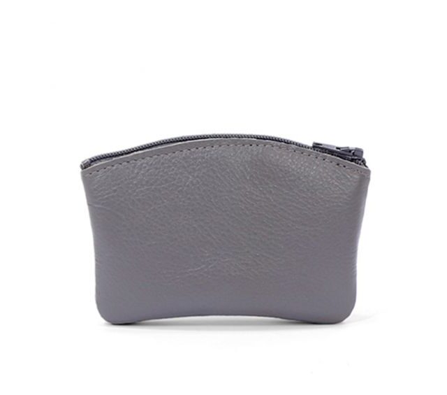 La Guêpe - Petite Maroquinerie - Porte-monnaie fermeture zippée en cuir gris - 204