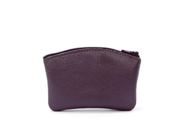 La Guêpe - Petite Maroquinerie - Porte-monnaie fermeture zippée en cuir marron - 204