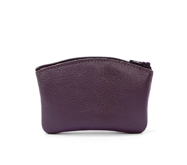 La Guêpe - Petite Maroquinerie - Porte-monnaie fermeture zippée en cuir marron - 204