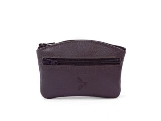 La Guêpe - Porte-monnaie fermeture zippée en cuir marron  204