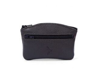 Porte-monnaie fermeture zippée en cuir noir – 204 par la marque La Guêpe La Guêpe - Porte-monnaie fermeture zippée en cuir noir – 204