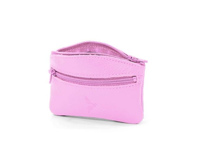 La Guêpe - Petite Maroquinerie - Porte-monnaie fermeture zippée en cuir rose - 204