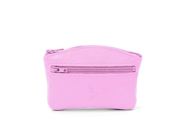 La Guêpe - Porte-monnaie fermeture zippée en cuir rose – 204