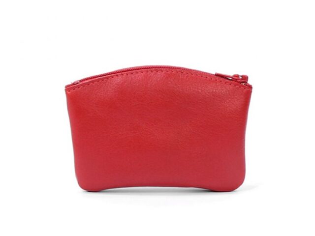 La Guêpe - Petite Maroquinerie - Porte-monnaie fermeture zippée en cuir rouge - 204