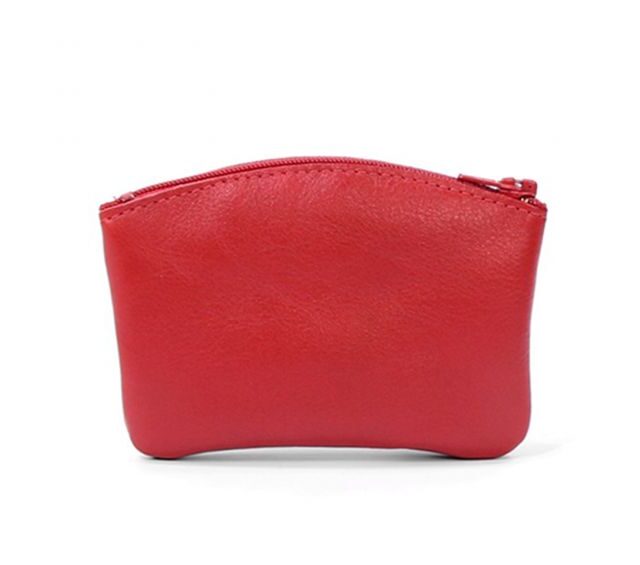 La Guêpe - Petite Maroquinerie - Porte-monnaie fermeture zippée en cuir rouge - 204