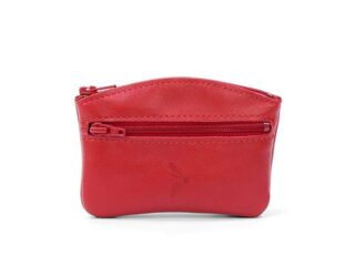 La Guêpe - Porte-monnaie fermeture zippée en cuir rouge  204