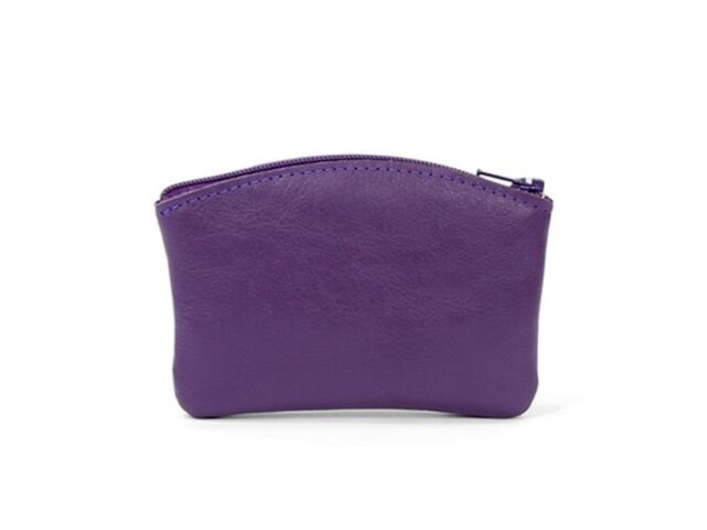 La Guêpe - Petite Maroquinerie - Porte-monnaie fermeture zippée en cuir violet - 204