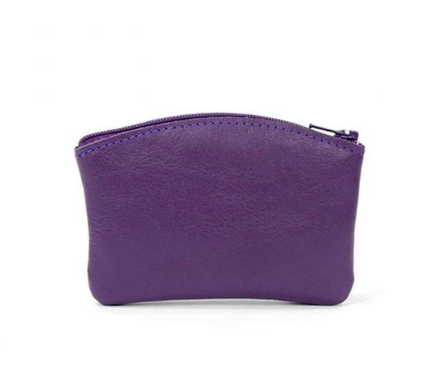 La Guêpe - Petite Maroquinerie - Porte-monnaie fermeture zippée en cuir violet - 204