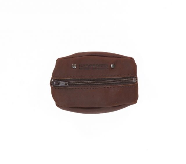 La Guêpe - Petite Maroquinerie - Porte monnaie grain de café en cuir cognac - 9230