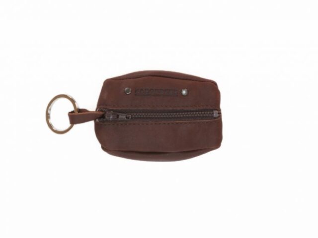 La Guêpe - Petite Maroquinerie - Porte monnaie grain de café en cuir cognac - 9230