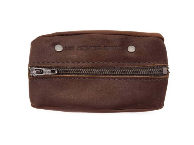 La Guêpe - Porte monnaie grain de café en cuir cognac – 9230