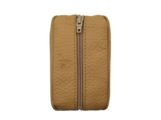 La Guêpe - Porte-monnaie grain de café en cuir grainé beige  PM-035-05