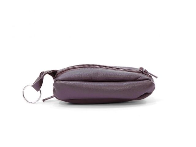 La Guêpe - Petite Maroquinerie - Porte-monnaie "grain de café" en cuir marron - 806