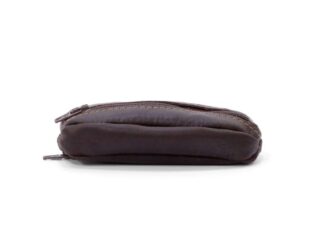 La Guêpe - Porte-monnaie grain de café en cuir marron  806