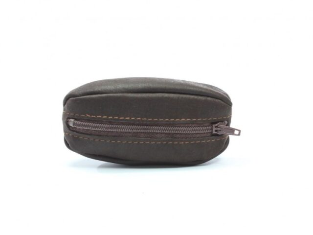 La Guêpe - Petite Maroquinerie - Porte-monnaie "grain de café" en cuir marron - 806