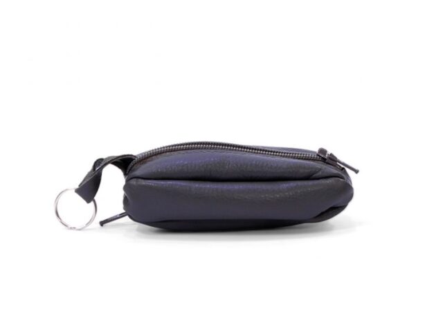 La Guêpe - Petite Maroquinerie - Porte-monnaie "grain de café" en cuir noir - 806