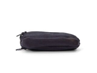 La Guêpe - Porte-monnaie “grain de café” en cuir noir – 806