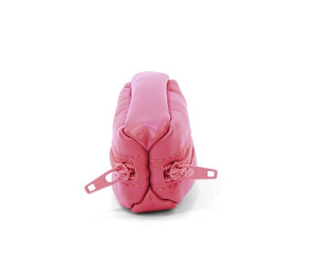 La Guêpe - Petite Maroquinerie - Porte-monnaie "grain de café" en cuir rouge - 806