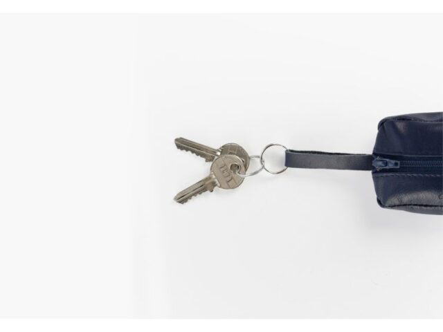 La Guêpe - Petite Maroquinerie - Porte-monnaie grain de café "Luxe" tout cuir bleu - PM-035-01