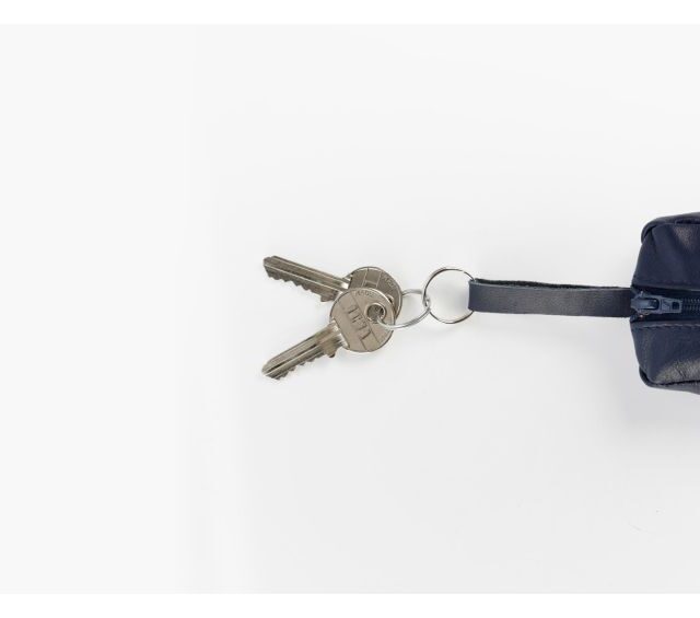 La Guêpe - Petite Maroquinerie - Porte-monnaie grain de café "Luxe" tout cuir bleu - PM-035-01